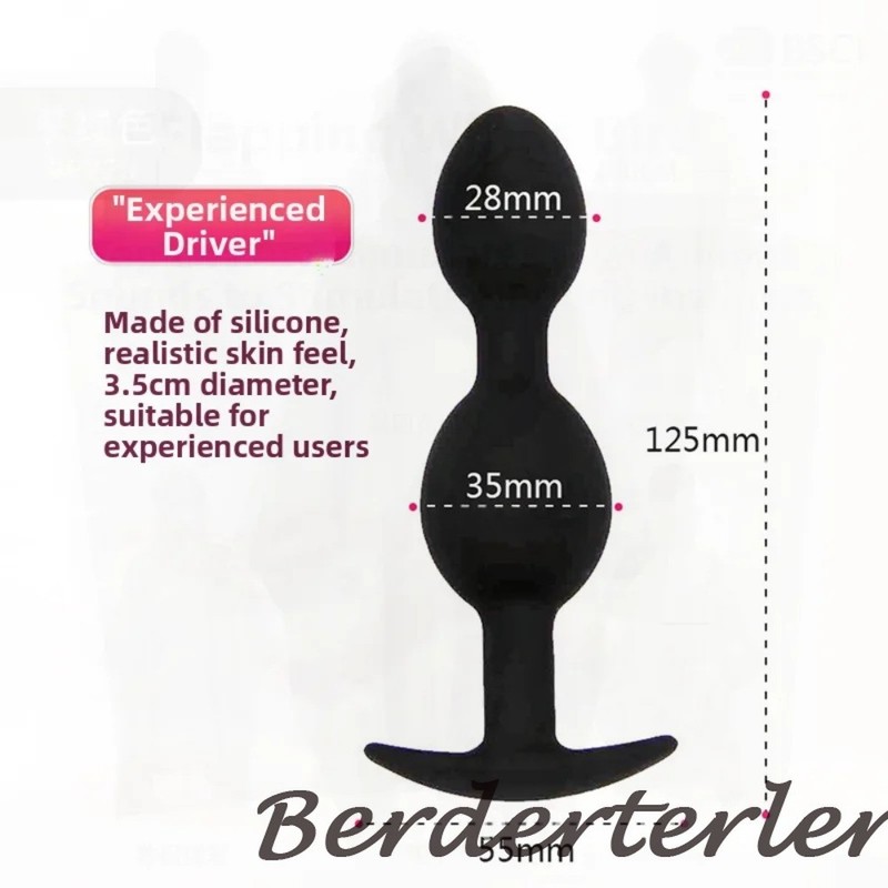 3PCS Silicone Steel Ball Anal Plug Set Black Adjustable Sensation G-Spot Sex Toy gallery