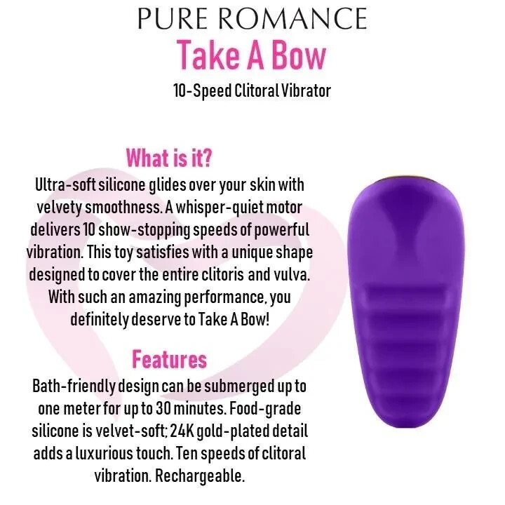 Take a Bow - 10 speed vibrator - 18+ DESCREET Ship