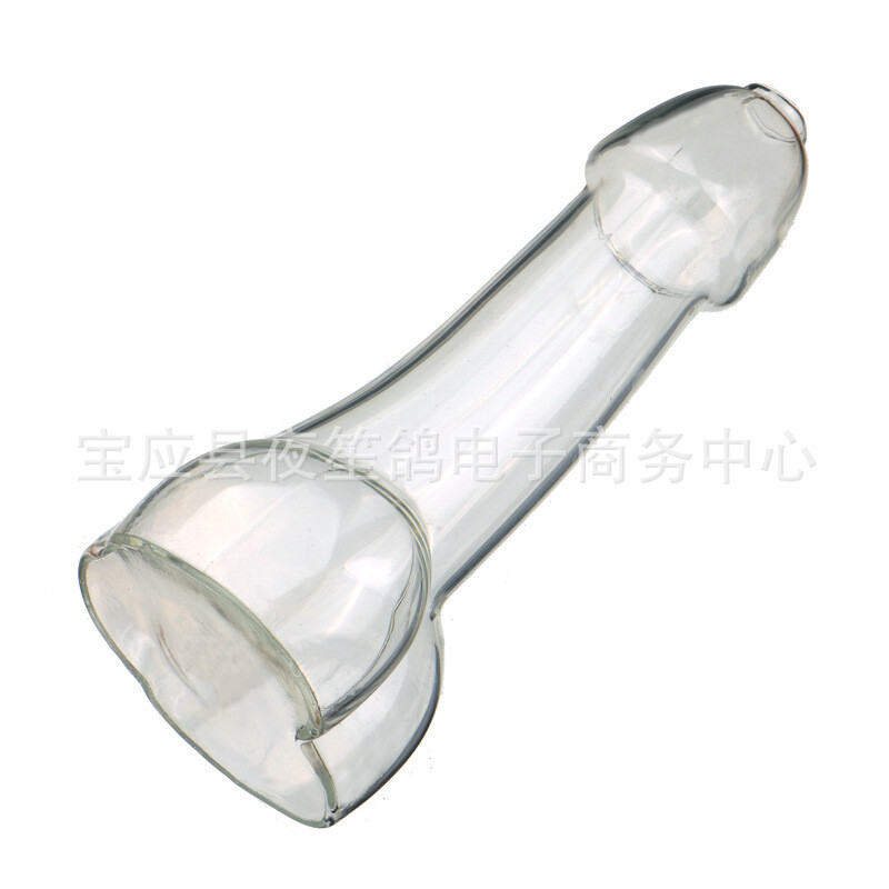 Pyrex Glass Crystal Clear Hollow Glass Wine Hollow Wine Bottle Plus Straw SexToy