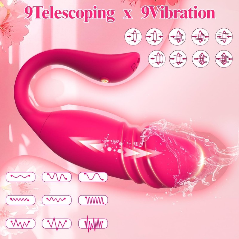 Thrusting Vibrator Rotating Egg Bullet Clit G-Spot Dildo Massager Women Sex Toys gallery