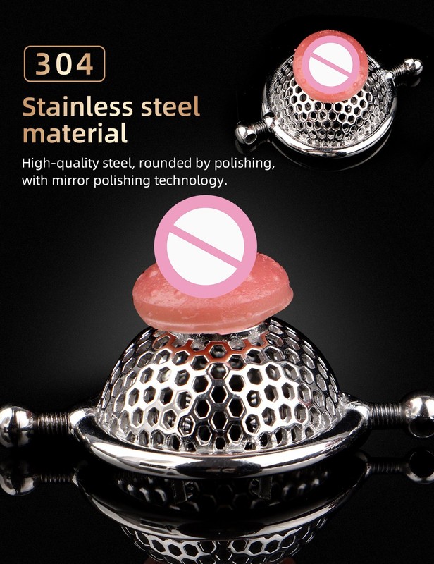 Metal Nipple Clamps Women's Harness Belt BDSM Nipple Clips Set Fetish Sex Toys gallery