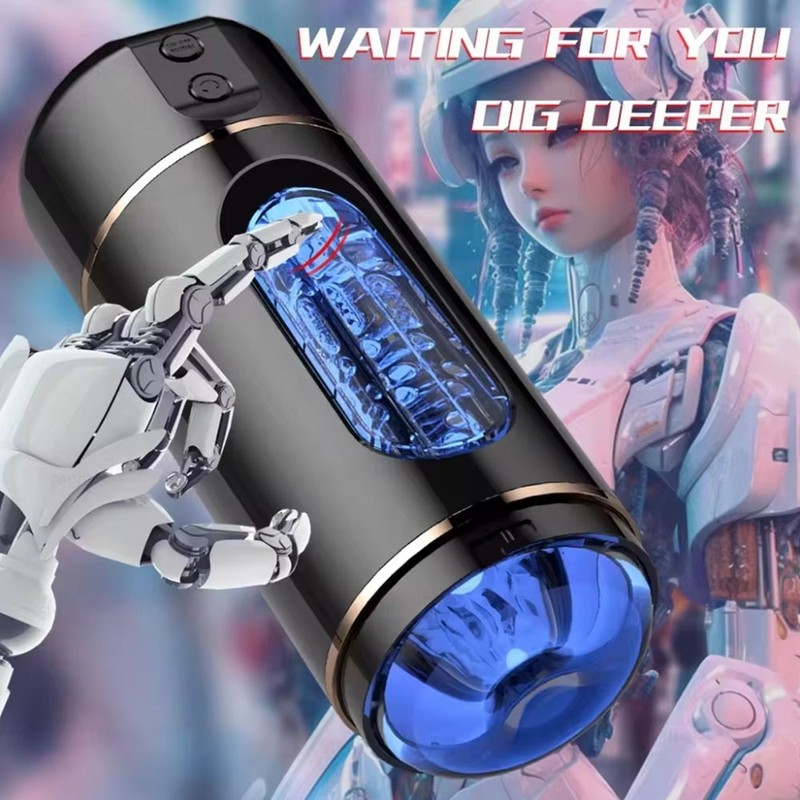 Male Masturbator Cup Sucking Vibrating Masturbation Machine Vagina Pusssy Blowjo