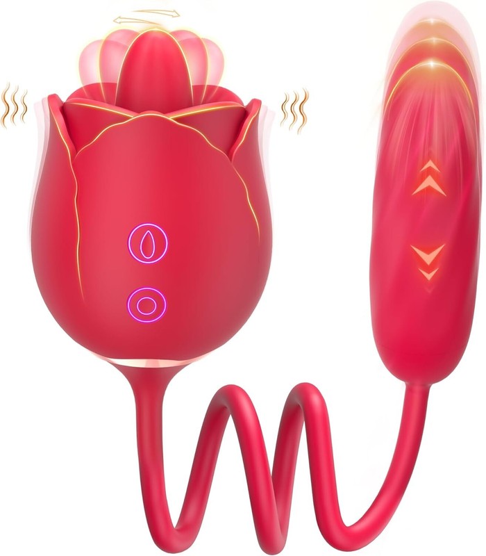 Update Model Roses Shape Sucker for Women Toy Tongues Quiet 10 Speed Adult Toys