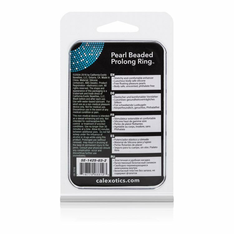 Stretchy Pearl Beaded Prolong Ring Penis Erection Enhancer Prolonging Cock Ring gallery