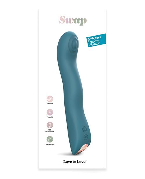 Love To Love Swap Tapping Vibrator G-Spot Vibrator Teal Me