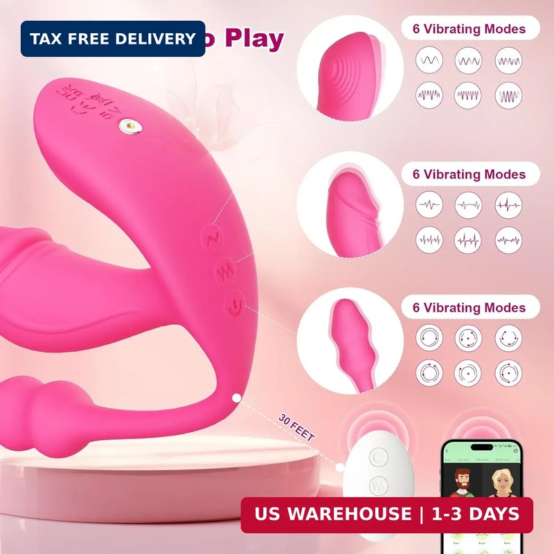 Sex Toys - Vibrator Dildo and Anal Plug 3 in 1, App and Remote Control Vibrator gallery