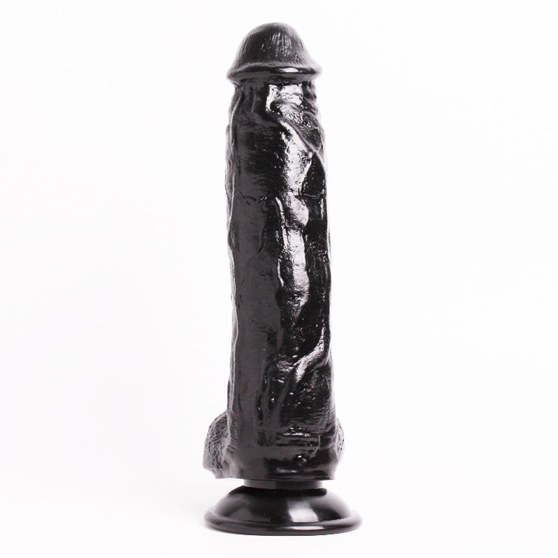 Women's Vaginal Anal Massage Black Dildo Sex Toys Large Long Penis Huge Dildo gallery