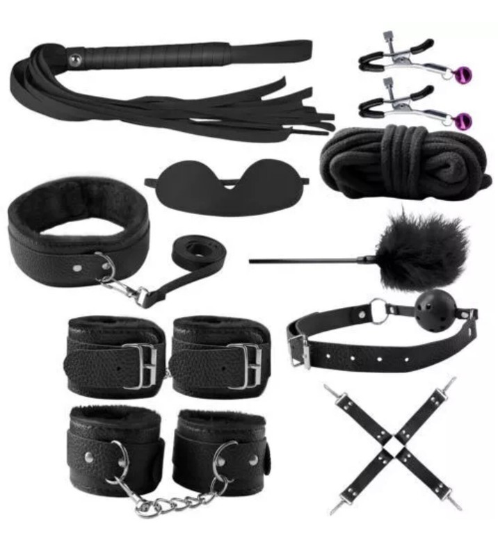 10Set Restraint Kit Flirt Bondage Strap Handcuffs Ankle BDSM Sex Toys for Couple