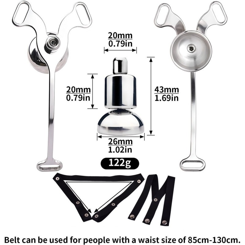FRRK Male Negative Chastity Penis Cage Lock Device With Belt Cock Restraint Man