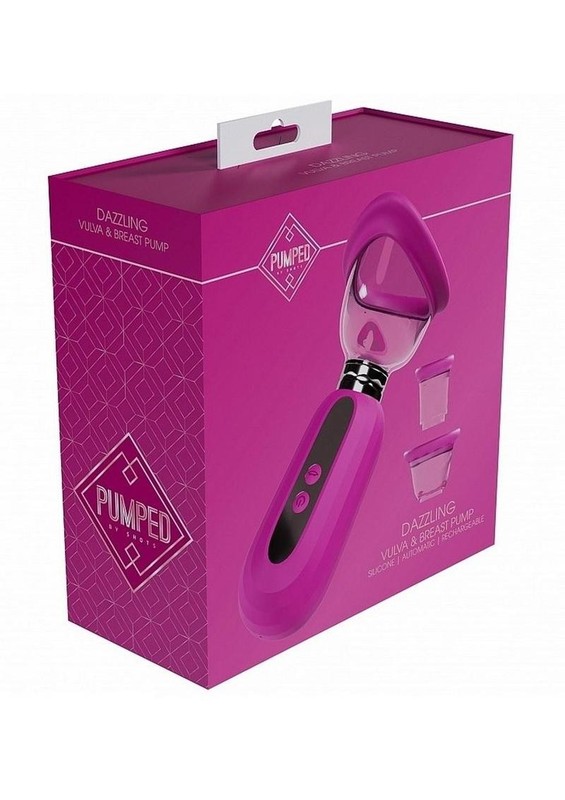 Pumped Dazzling Automatic 5 Speed Vulva Clitoral Nipple & Breast Pump – Pink