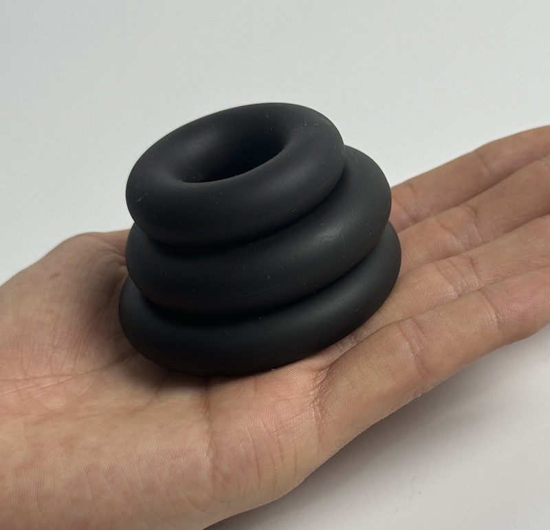 Male Thick Silicone Cock Rings Penis Sleeve Soft Stretchy Penis Ring Enhancer SM gallery