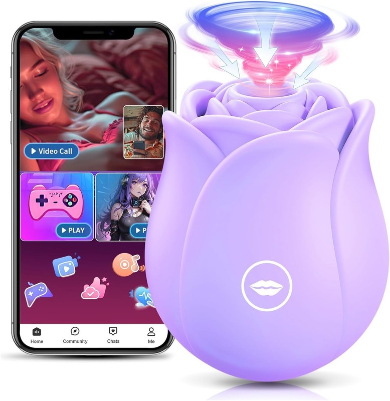 Rose Sucking Vibrator Clit Sucker Dildo Women G-Spot Massager Sex Toy for Women