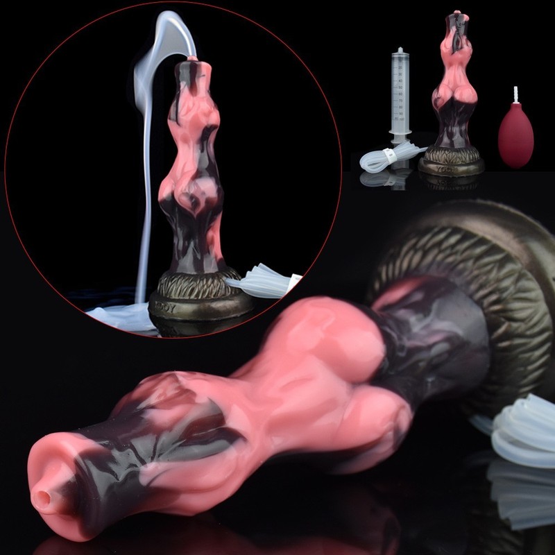Fantasy Knot Squirting Dildo Silicone G-spot Massager Textured Reusable Penis US