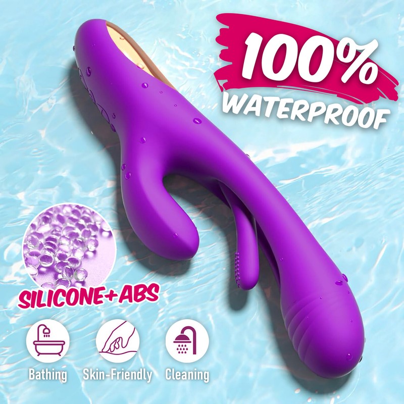 3IN1 Patting Rabbit Vibrator Dildo G-spot Clit Massager Finger Sex Toy For Women gallery