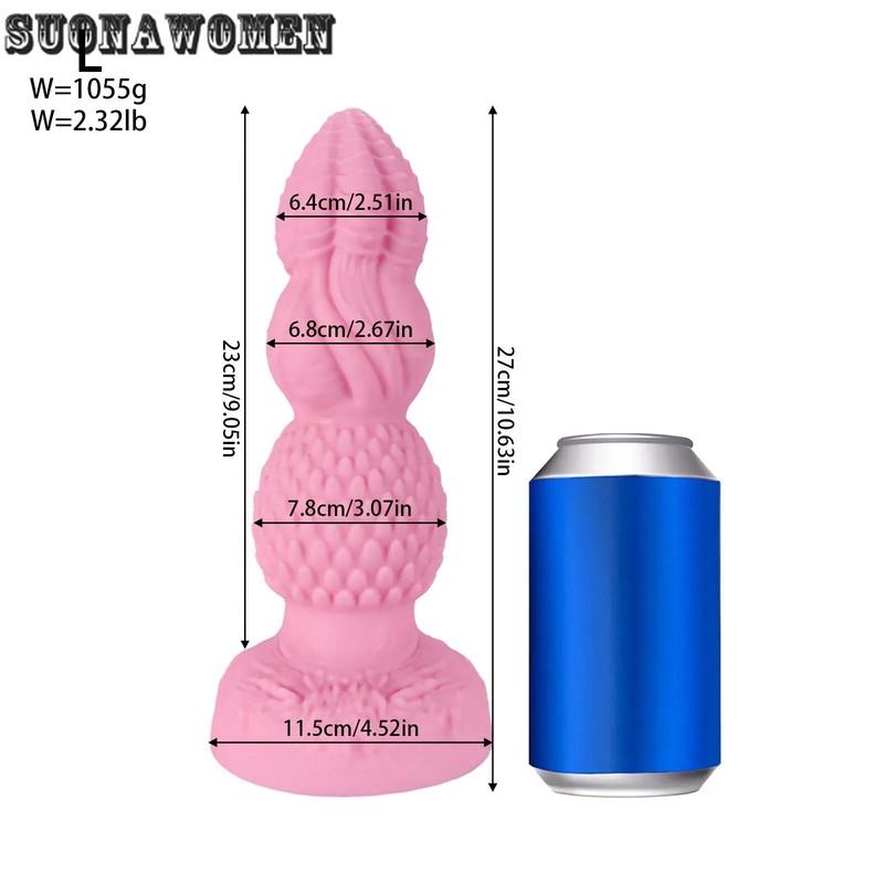 S-XXL Huge Anal Plug Pink Anal Dildos Silicone Butt Plug Sex Toys for Women Men gallery