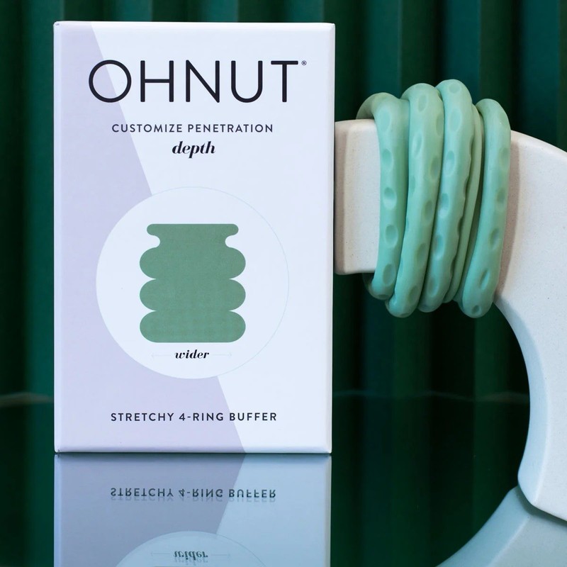 Ohnut Wider - NEW - Depth-Limiting Rings 4-Pack Jade Cock Ring gallery