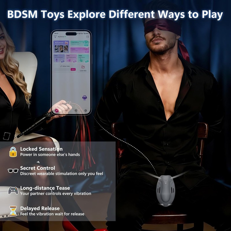 Smart APP Controlled Male Vibrator with 9 Speed Modes for Enhanced Pleasure gallery