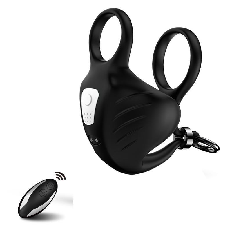 Scrotum Stretcher Testicles Stimulator Cock Penis Ring Vibrator Massager Couples gallery
