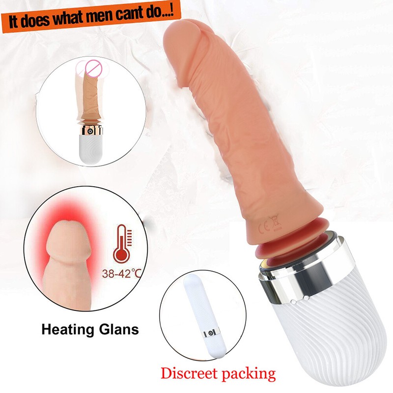 Rechargeable-Thrusting-Dildo-Heated-Multispeed-G Spot-Vibrator Women Sex Machine