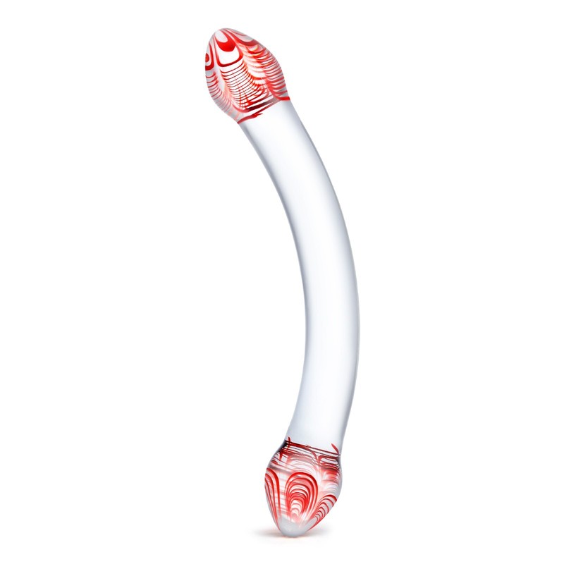 Gläs 8&Prime; Red Head Double Dildo
