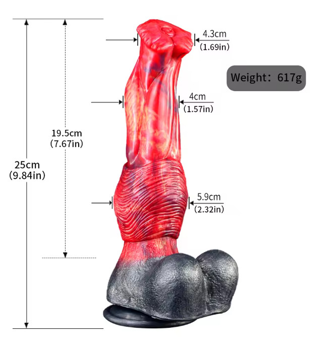 Fantasy Thick Monster Dildo Strong Suction Cup Base Textured Dildo Toy for Women