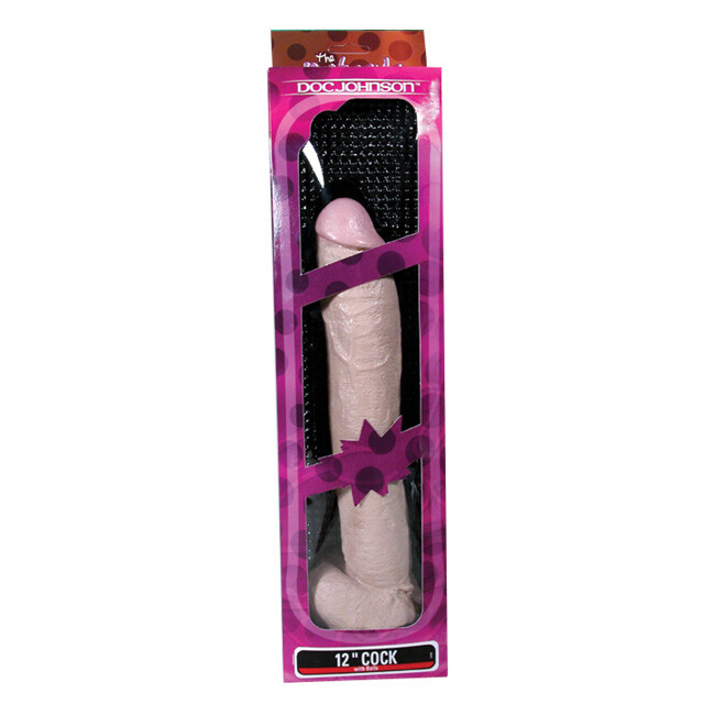Naturals 12 inch Dong w/ Balls Huge Realistic Dildo Sex Toy