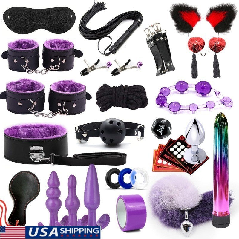 30 Pcs BDSM Bondage Sex Toy Kit SM Leather Sexual Bondage for Couple