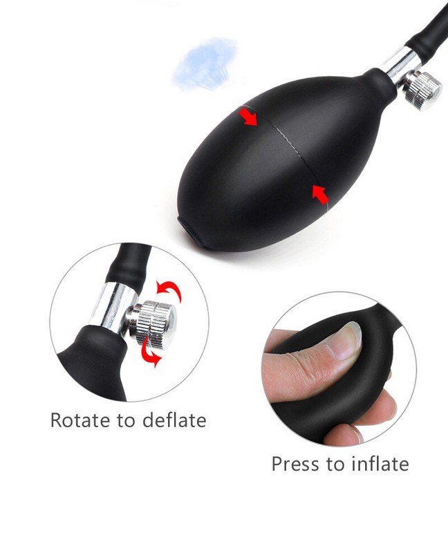 Inflatable Anal Plug Expandable Dildo Pump Butt Plug Anal Stretcher Bdsm Sex Toy gallery