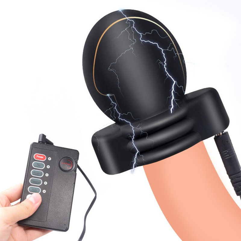Electro Penis Head Stimulation Male Masturbator Glans Vibrator For Men Sex Toy gallery