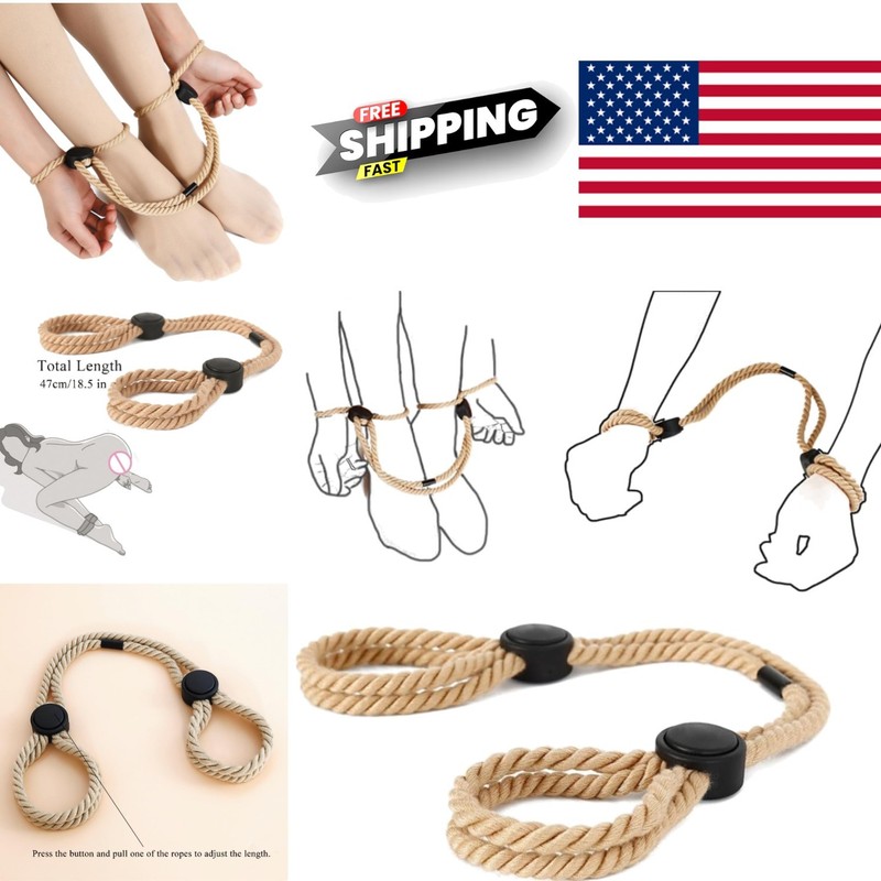 Double Braided Bondage Rope for SM Beginners Adjustable Length for Pleasure
