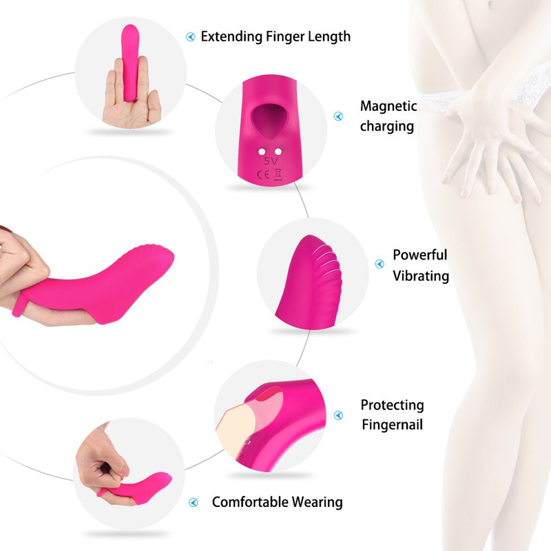 Rechargeable-Sex Toys For Women Finger Vibrator Massager Clit G-spot Stimulator gallery