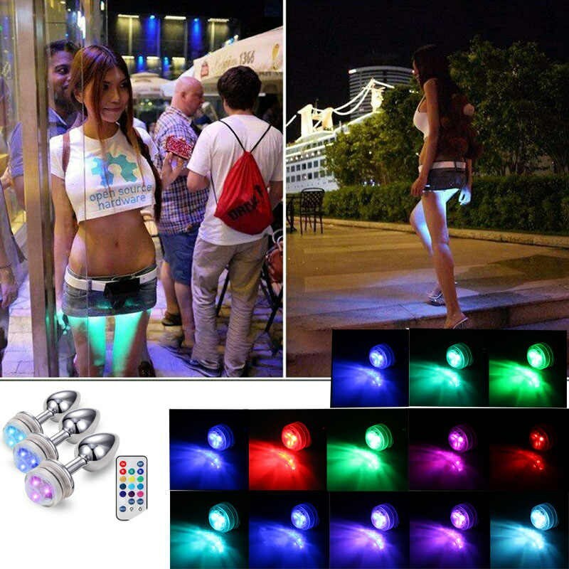 LED Light Anal Butt Plug Anal Beads G-Spot Cosplay Dildo Adult Tail Sex Toys USA gallery