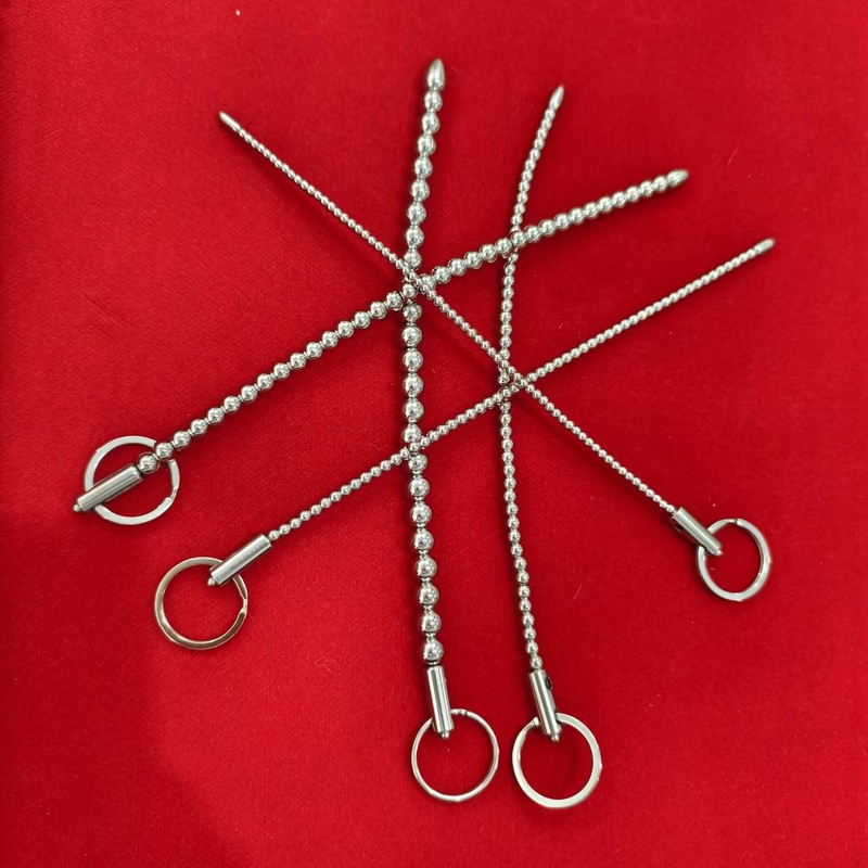 Stainless Steel Penis Plug Bead Dilator Set Silicone Urethral Sounding Stretcher gallery