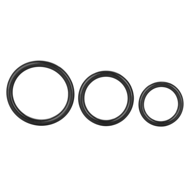 CAL EXOTICS Tri Rings Set Of 3 Prolong Endurance Cock Rings Erection Rings BLACK gallery