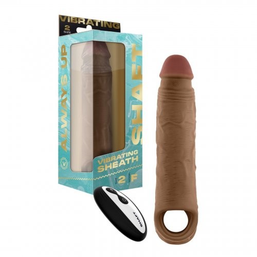 Shaft Flexskin Liquid Silicone 8.8 Vibrating Penis Sheath with Remote