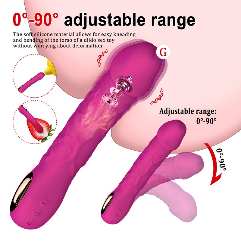 Vibrating Heating Reslistic Dildo Massager Wand Stimulator Women Men Sex Love US gallery