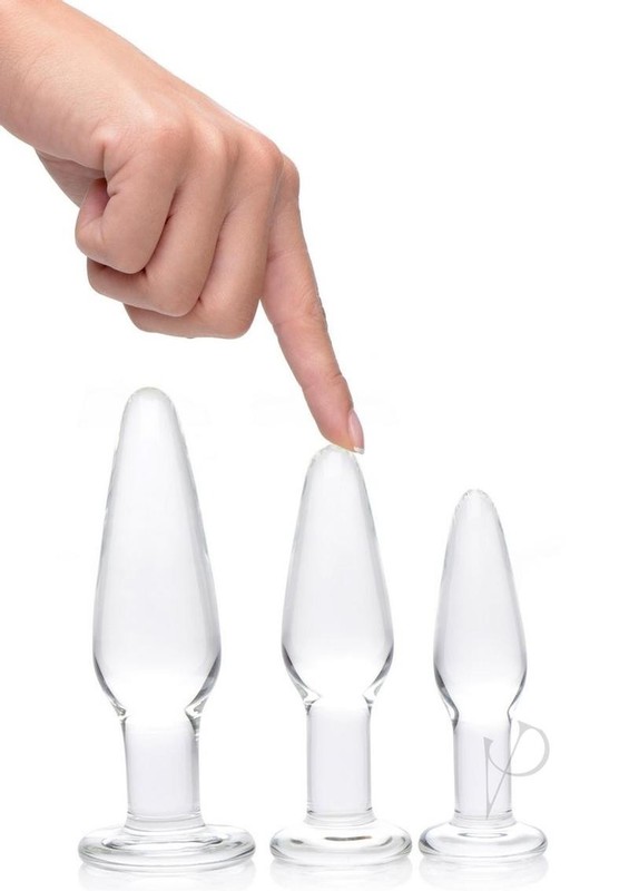 Prisms Dosha 3 Piece Glass Plug Kit - Clear gallery