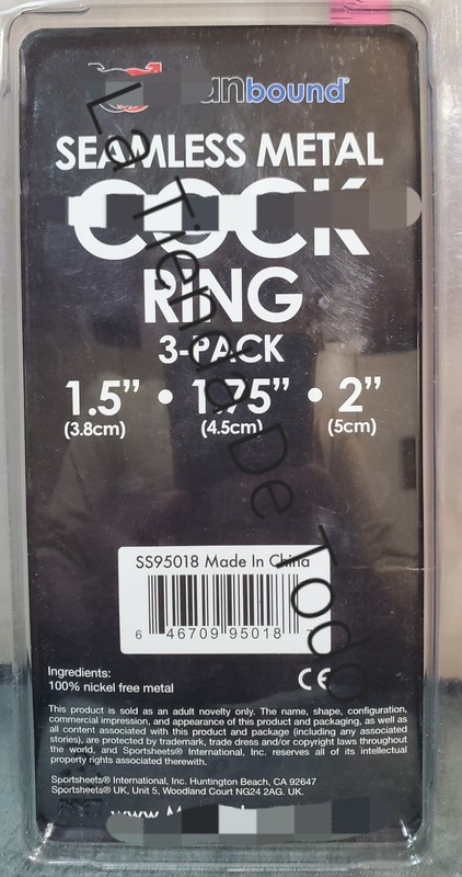 SEAMLESS METAL METAL MALE MEN COCK RINGS 3 PACK BEDROOM FUN READ