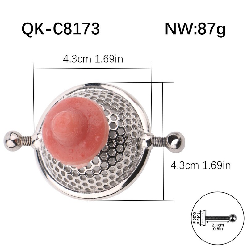 Metal Nipple Clamps Women's Harness Belt BDSM Nipple Clips Set Fetish Sex Toys gallery