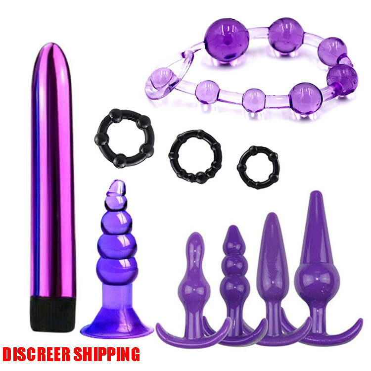 Anal Trainer Beginner Kit Set Butt Plug Dildo Beads Prostate Massager Sex Toys