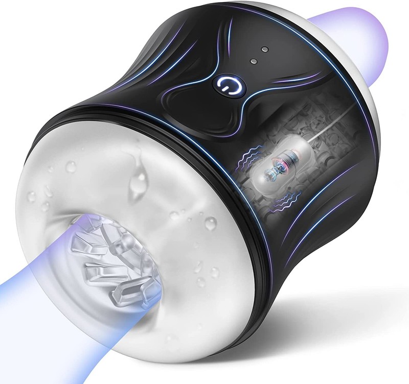Male Masturbater Automatic Telescopic Cup MEN Oral SEX Toy Masterbator Handsfree