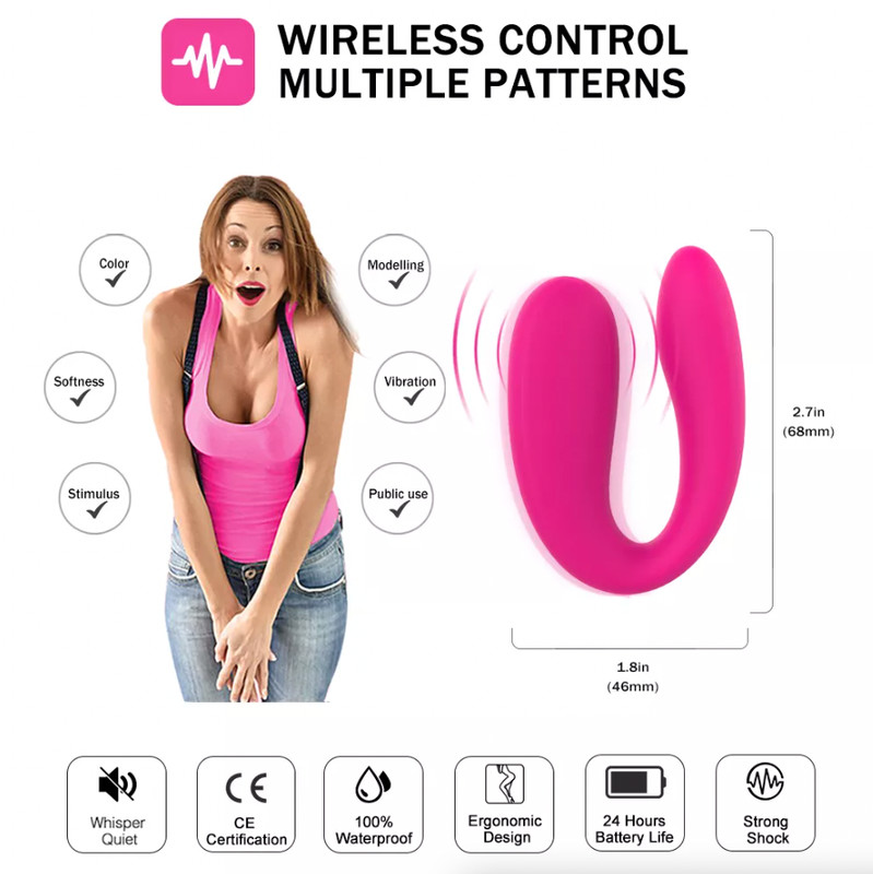 Anal Clit Vibrator G Spot Dildo Rabbit Adult Sex Toy Massager Women Couples Pink gallery