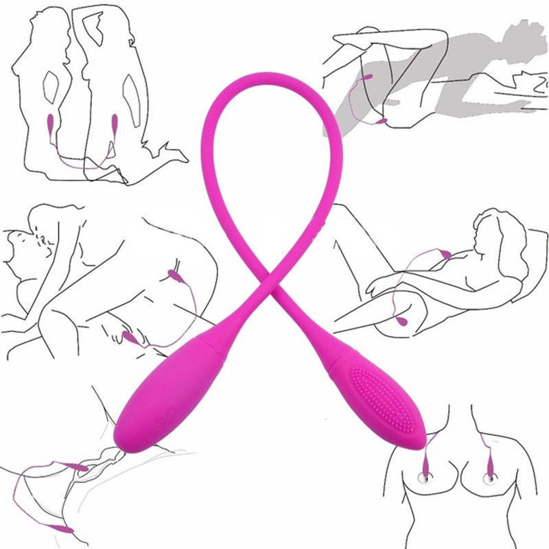 7 Speeds Dual Egg Bullet Dildo Vibrator Anal Butt Plug-Sex Toy-for Women-Lesbian gallery