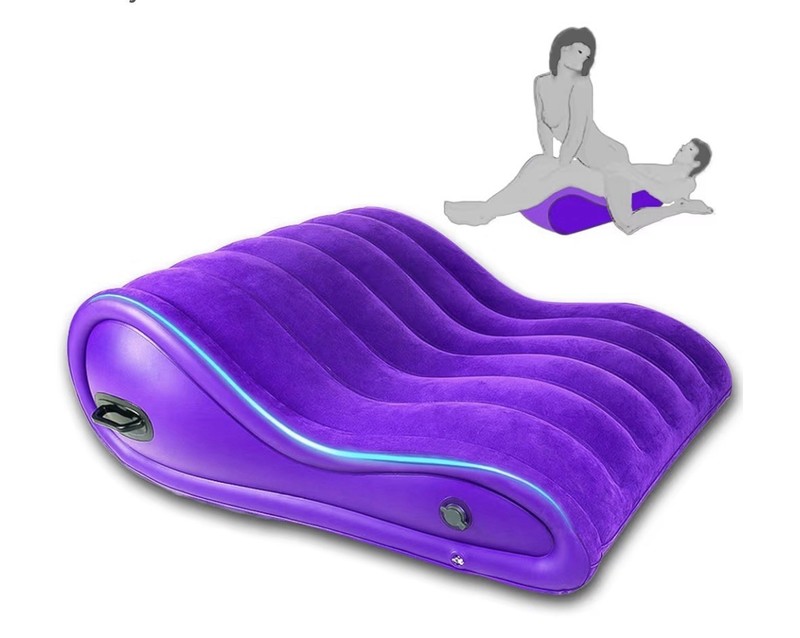 Kinky Couples Sex Toy Inflatable Pillow with Soft Velvet Texture and Design