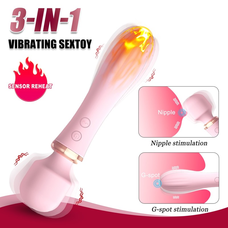 Heating Silcone Clitoris Stimulator Dildo Vibrator G-Spot Massager for Couples gallery