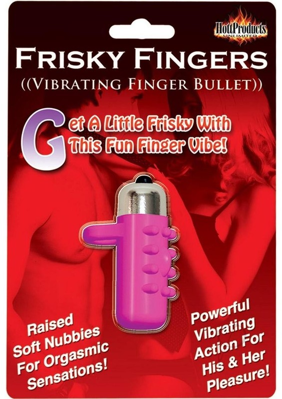 Frisky Fingers Silicone Finger Sleeve with Vibrating Bullet – Magenta
