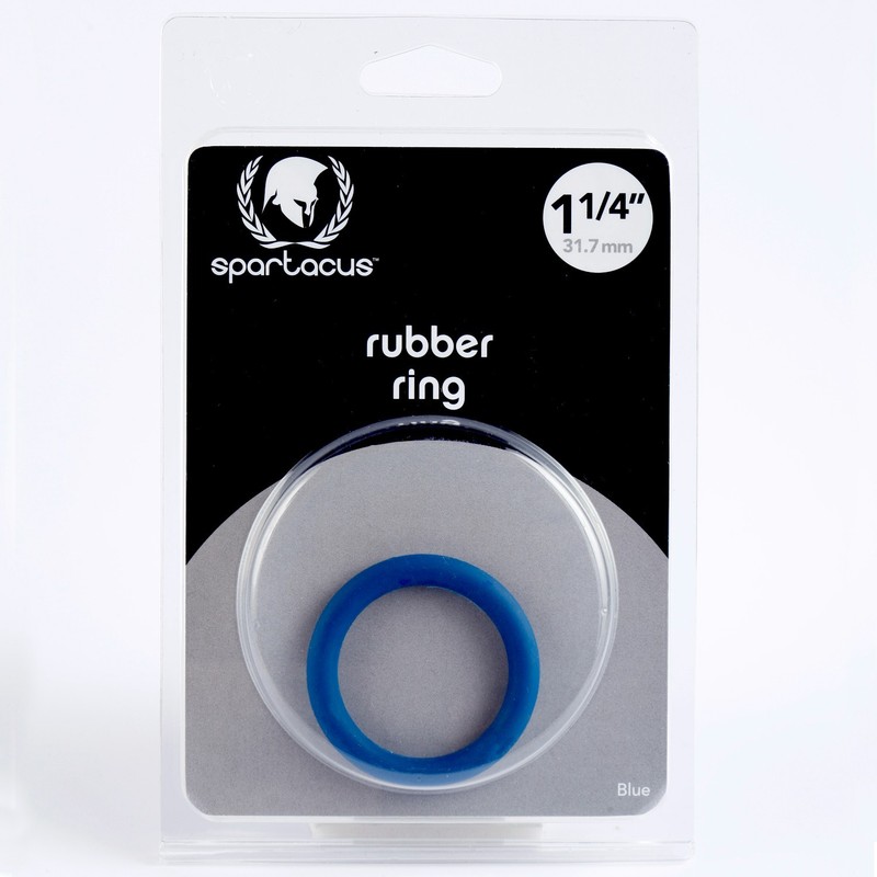 Spartacus Leathers 1.25 inches Cock Gear Rubber Cock Rings Blue, New