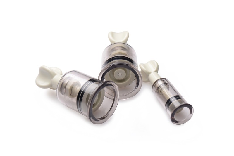 Fetish Clit and Nipple Suckers Set Suction Pump Enlarger Bondage Sex Toys gallery
