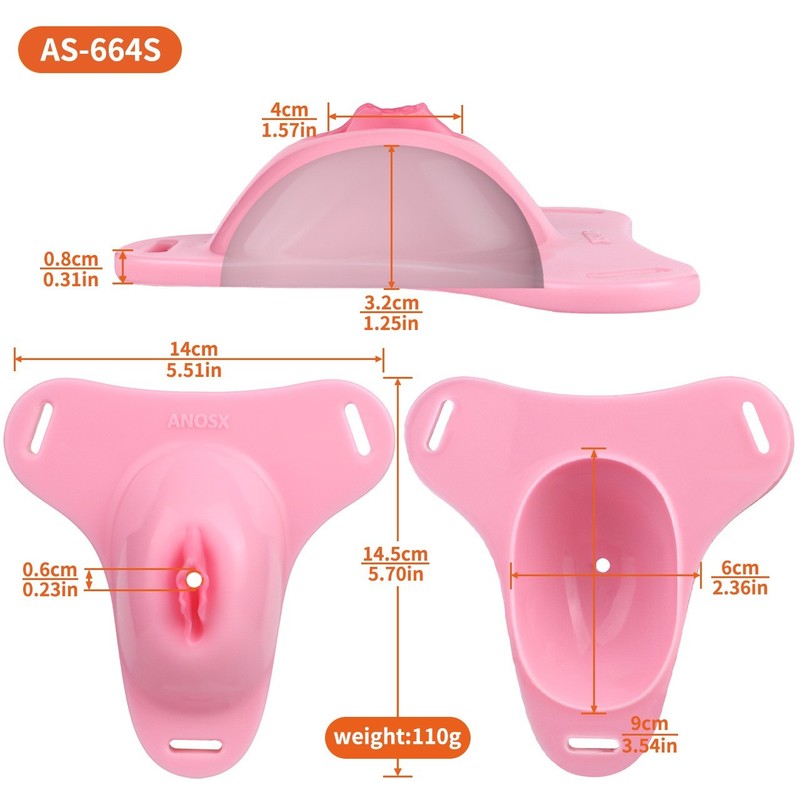 Wearable Sissy Chastity Cage With Clitoris Insert 2 Sizes Available Men BDSM Toy