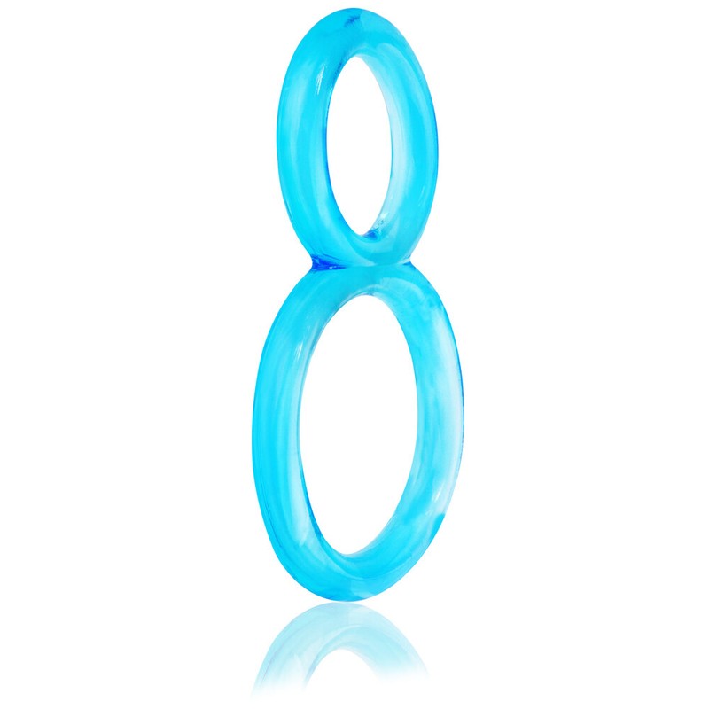 Screaming O Ofinity Double Ring Blue - Male Cock and Ball Ring gallery